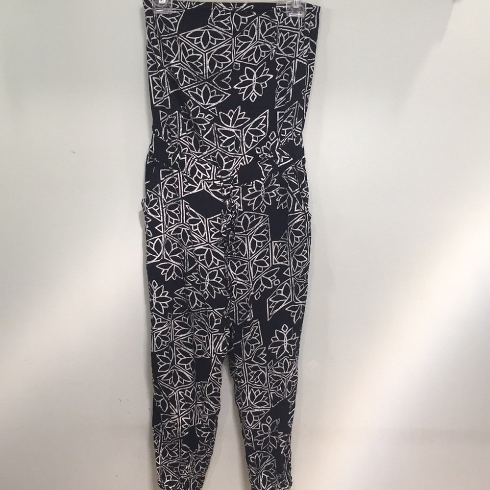 Black and White Printed Jumpsuit